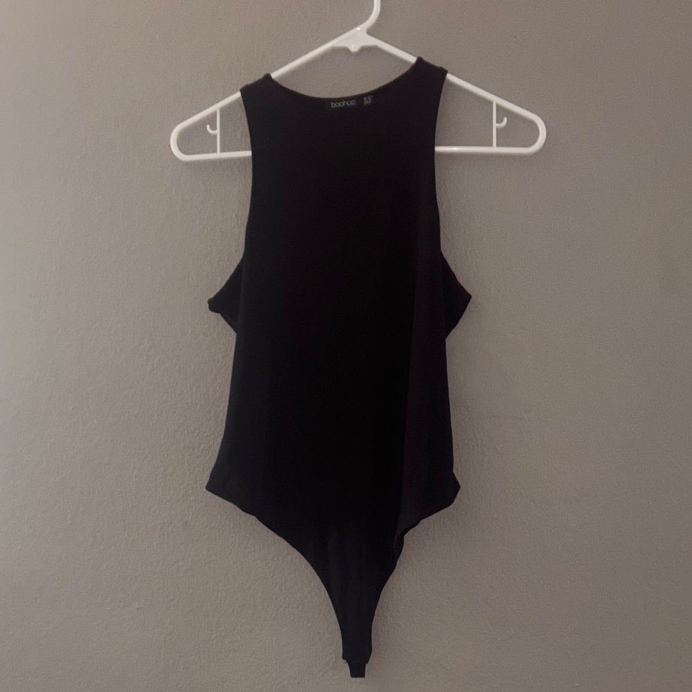 Boohoo Sleek Black Bodysuit